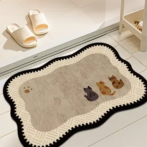 Thick Absorbent Door Mat, Super Water-Resistant Non-Slip Bath Rug, Quick-Dry Durable Floor Pad for Bedroom Shower Home Bathroom