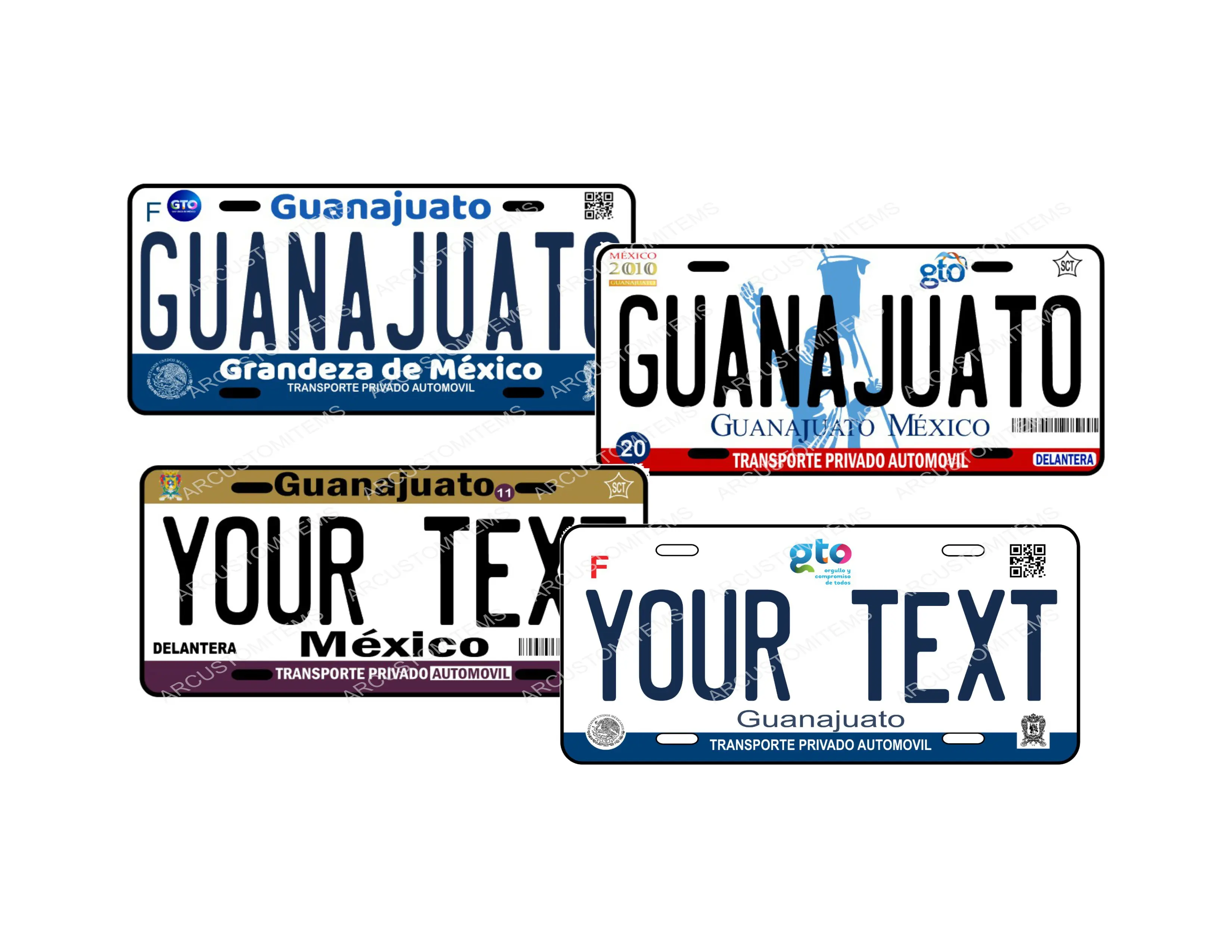 Personalized Guanajuato State Decorative Aluminum Car Plate