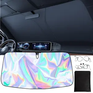 Car Windshield Sun Shade  Blocks Heat and Sun Foldable Sun Shield Reflective Sun Visor Keeps Interior Cool for Cars, SUVs,Car Accessories