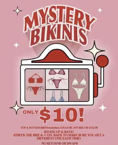 Mystery Bikini 2-Pack – Fun Surprise Swimsuit Bundle, Only $10 each