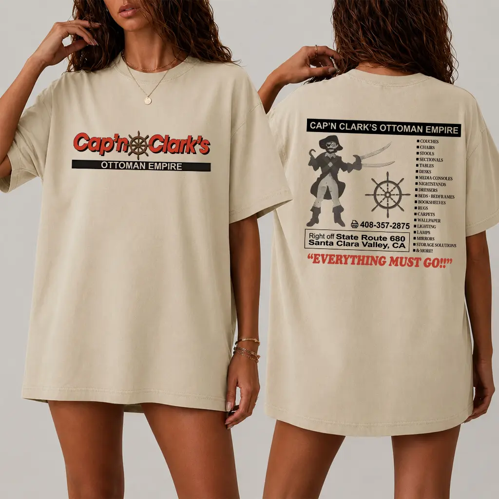Cap'n Clark's Ottoman Empire T-Shirt, Vintage Furniture Store Sweatshirt, Backrooms Horror Movie Inspired Hoodie, Unisex Tee for Fan