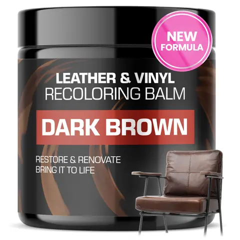 FORTIVO Leather Recoloring Balm (250ml / 9 oz) - Color Restorer, Scratch Remover, Couch Paint and Repair, Leather and Vinyl Balm for Furniture