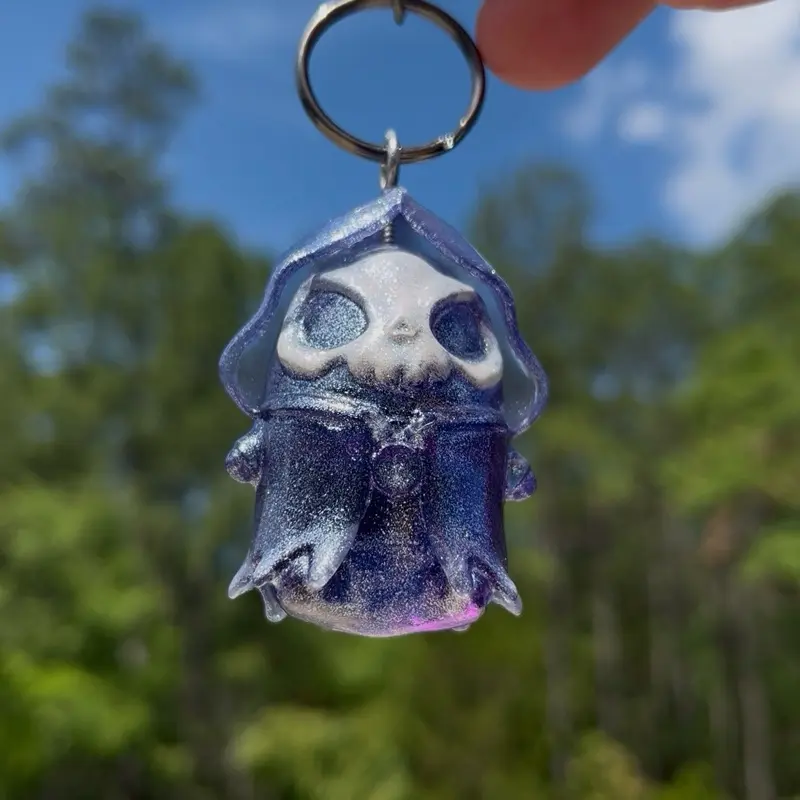 Fortnite Inspired Galaxy Grim Sprite Keychain