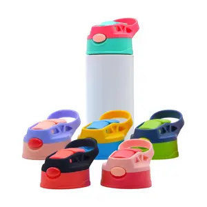 12oz Sublimation Sippy Cup replacement lid (Lids + Straw Only) Bottle Drinkware Portable Washable Reusable