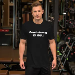 Consistency is Key T-shirt Mens Business Casual Fitness Black