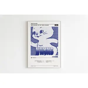 Newjeans - Newjeans 1st Ep 'New Jeans' Album Poster / Album Cover Poster / Music Gift / Music Wall Decor / Album Art Decoration Glossy