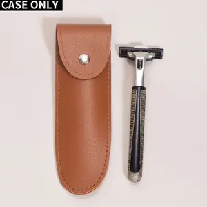 Portable Razor Storage Case, Foldable Knife Holder, Button-Press Razor Protector, Travel Tool Organizer, Compact and Convenient