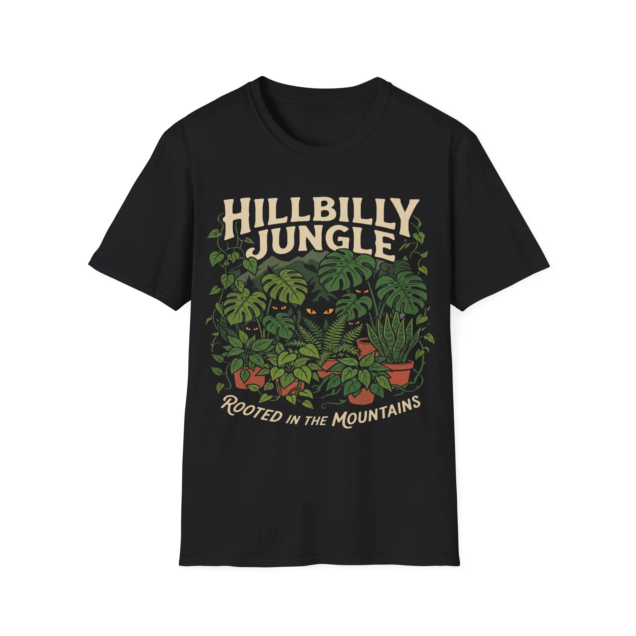 Hillbilly Jungle T-Shirt | Houseplants Mountain Theme