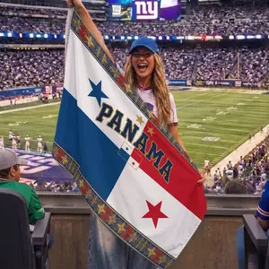 Panama 2026 Soccer Fan Flag Banner 3x5 FT and 2x3 FT, National Football Supporter Decor, Outdoor Indoor Wall Hanging for Home, Garage and Sports Room.