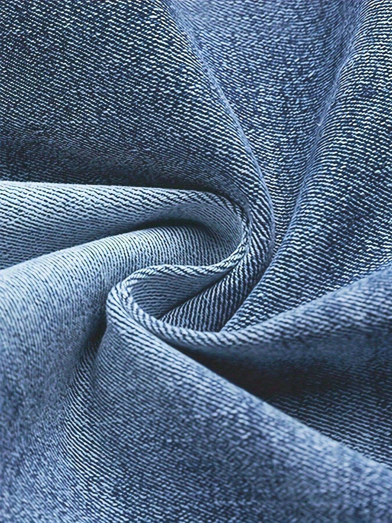 Retro Stretch Pocket Embroidery Patchwork Washed Denim Jeans