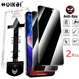 2pcs Anti-Spy Screen Protector, Invisible Privacy Film, Dust-Free Bubble-Free, Scratch-Resistant Fingerprint-Proof, Fits iPhone iPhone12 13 14 15 16 17/Pro/Promax/Plus/Air  Pro  iPhone 11 PRO MAX