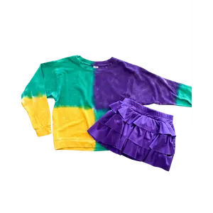 Nola Square Long Sleeve Tie Dyed Top