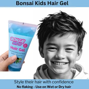 Bonsai Kids Hair Gel for Boys and Toddlers 8 oz Strong Hold, No Flakes, Easy to Use, Biodegradable, Unisex, Haircare