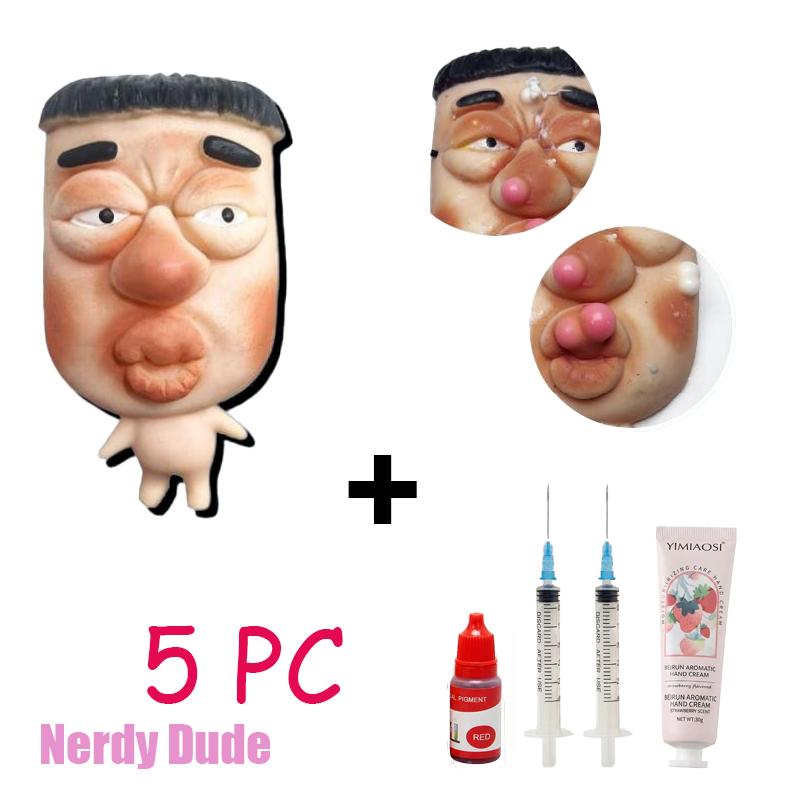 Popping Pimple Squishy Toy : Fast rebound squeeze toy with funny faces for stress relief and fun , personalized design.