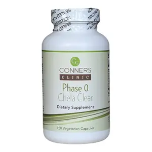 Phase 0 Detox - Chela Clear 120 Capsules - Detox Support with EDTA, Shilajit, Chlorella, Coriander, Antioxidants for Heavy Metal Chelation - Edible, Healthcare