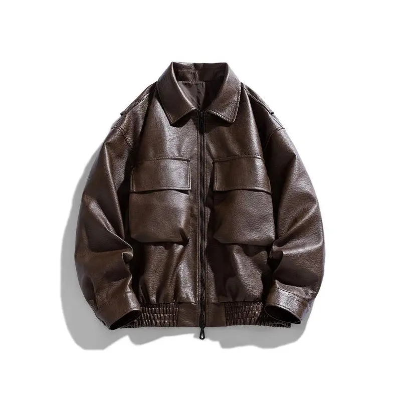 Men's Fitted Sporty Chic Bomber Jacket - Plain Solid Woven Casual Regular Outerwear, Longsleeves Zipper All-Season Sports Coat, Machine Washable
