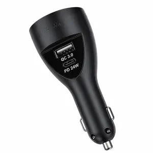 Car Aromatherapy Fast Charger 24W PD & QC3.0 Dual USB Cigarette Lighter Adapter, Smart Car Diffuser Air Freshener with Cologne/COCO/Hilton Fragrance, Fast Charging Car Accessories