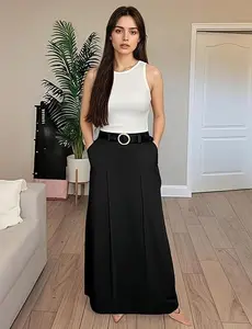 UOOZEE TIKTOK EXCLUSIVE ONLY $29.99  Women's 2026 Simple Solid Color H-Shaped Skirt - Elegant Loose Fit with Pockets, Zip Closure, Comfortable Old Money Style for Daily Outings & Commuting