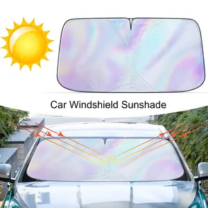 Folding Car Windshield Sunshade - Front Window Sun Visor for UV & Heat Protection, Universal Fit for Most Cars, SUVs, Trucks, Easy to Store