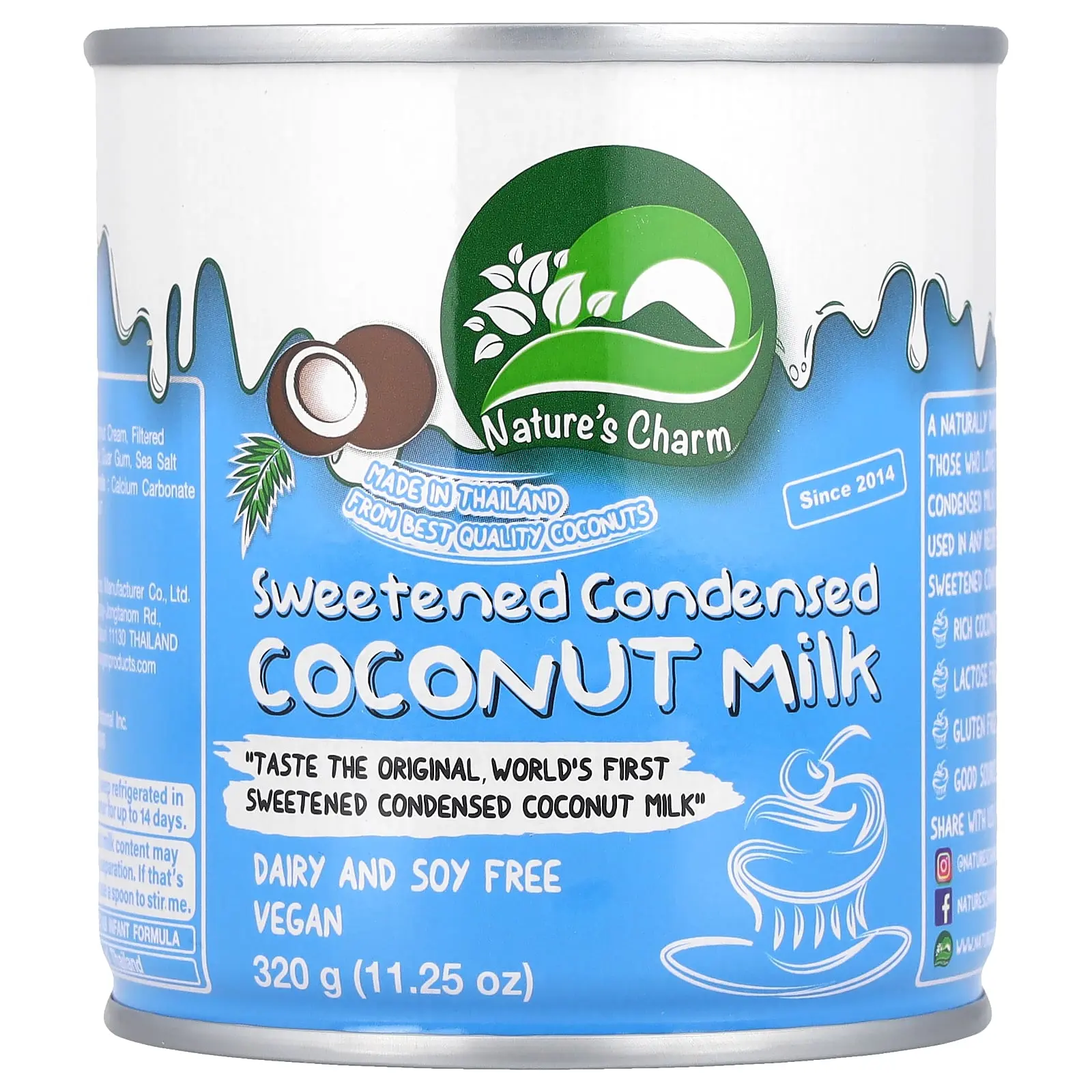 Nature's Charm Sweetened Condensed Coconut Milk, 11.25 oz (320 g)