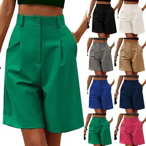 2025 Summer New Women's Thin High Waist Loose Slim Straight Bermuda Shorts Breathable Wide-Leg Half Pants Womenswear Bottom Comfort jean shorts