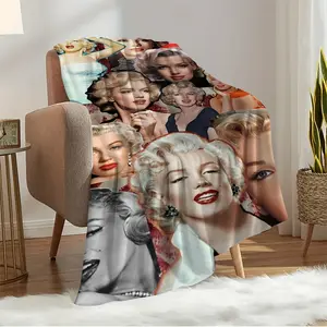 Marilyn Monroe Blanket Soft Flannel Bed Blanket Featuring Vibrant Retro Movie Star Artwork, Great As A Sofa Throw, Cozy Cover For Chill Nights, Lightweight Travel Blanket, And Decorative Blanket For Fans Of Timeless Glamour