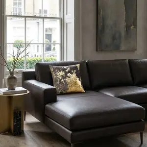 Bella Charcoal Gold Foil Pillow