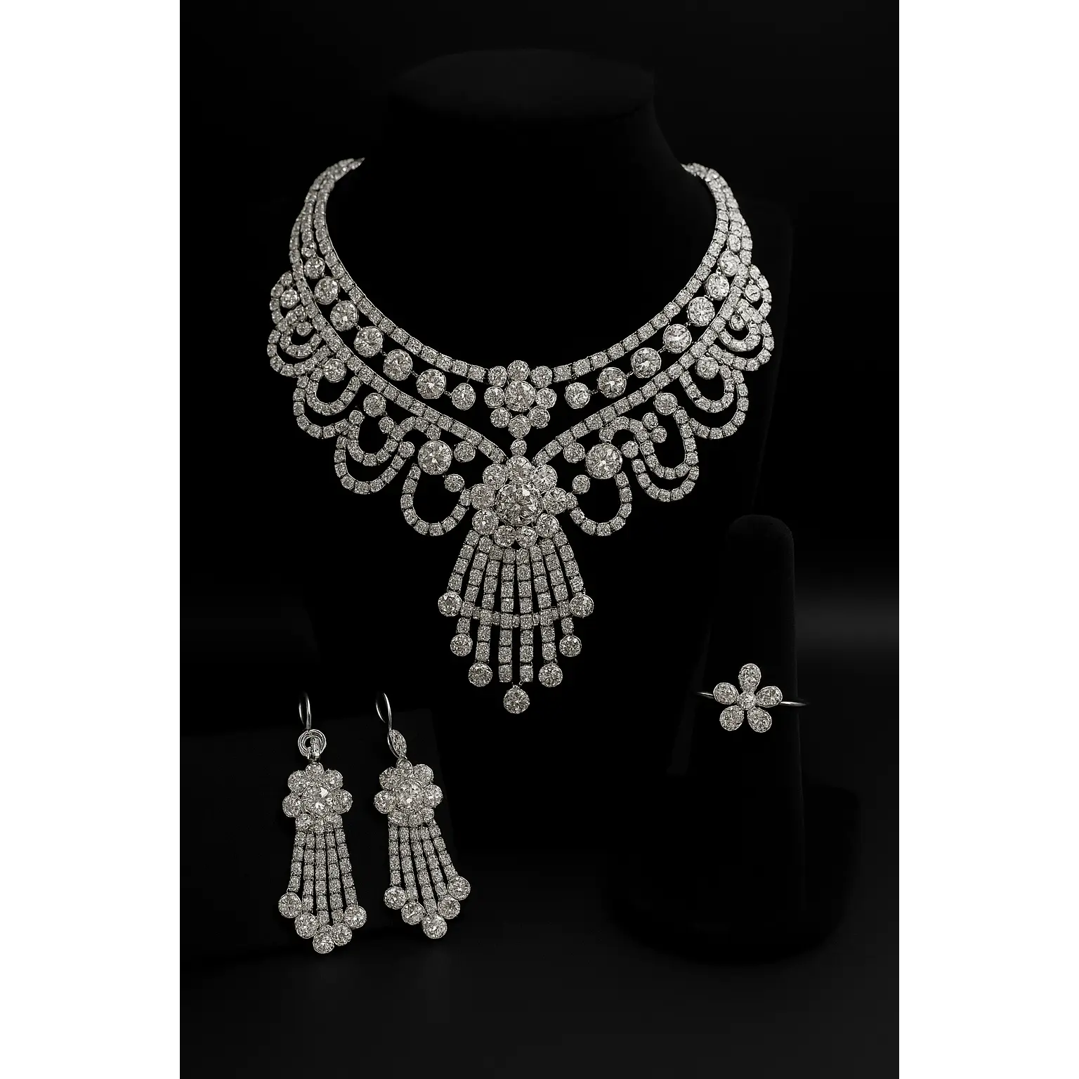 Sparkling Royal Diamond Jewelry Set