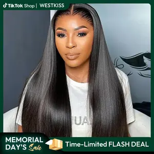 West Kiss Ready Go Glueless Wig Straight 7x4 Closure Wig Human Hair Pre Plucked Natural Hairline 7x5 Closure Wig tiktokshopmemorialday