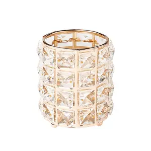 Golden  Makeup Brushes Holder Organizer for  Comb Brushes, Eyebrow Pen Pencil Storage Case Container, Golden