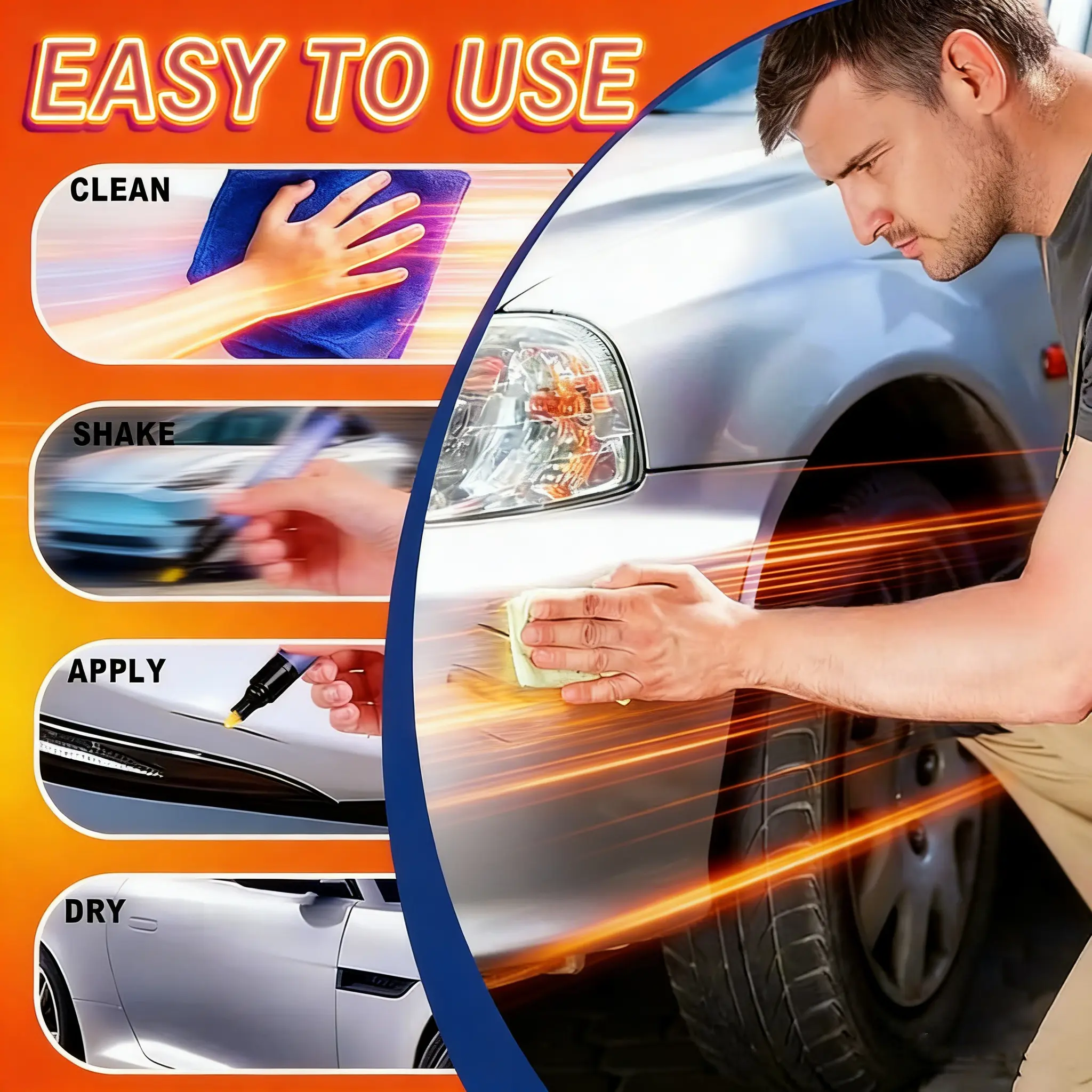 Magic Car Scratch Removal Pen | Easy DIY Auto Paint Touch-Up Pen | Quick Scratch Repair & Gloss Restoration | Portable Car Care Essential for All Vehicles | Instantly Restore Car Finish in Minutes | 2026 Must-Have Auto Beauty Tool | Spring Sale 2026