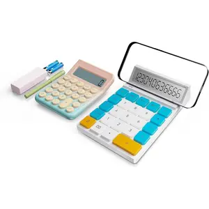 12 Digits Desktop Calculator with Large LCD Display and  Button, for Home, Office, School, Class and Business, 4 Function Basic Calculators for Desk