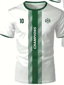 Men's Summer Casual Sports T-Shirt, Honduras Soccer Shirt, Number 10 Graphic Print, Round Neck, Regular Fit, Breathable Football Training Tee, World Cup Essential, limited-time holiday offer, and fast delivery.