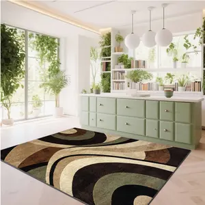 Soft and comfortable printed carpet, Geometric graphic rug, Abstract area rugs, living room carpet, entrance mat, coffee table mat, bedroom carpet, bedside rug, suitable for various scenarios such as shopping malls, cafes