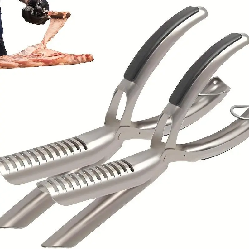 Stainless Steel BBQ Rib Peeler - Manual Rib Removal Tool, Easy Rib Preparation with Ergonomic Handle, Food Grade Durable Kitchen Gadget for Home Cooks And Professional Chefs, Piercing Design