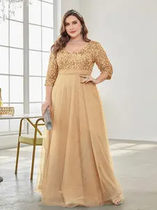 Long sleeve sequined formal dresses, elegant party wear for special occasions, stylish evening dresses with unique designs, Loose, perfect for weddings and formal events, Womenswear