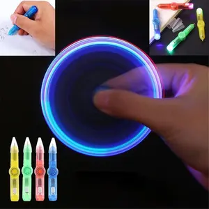 Creative Stress-Relief Glowing Toy Rotating LED Light Pen Ballpoint Pen Children's Gift Spinning Pen with Light
