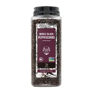 Soeos Black Peppercorns, 18oz (Pack of 1), Non-GMO, Kosher, Whole Peppercorns for Fresh Flavor - Spice Beef