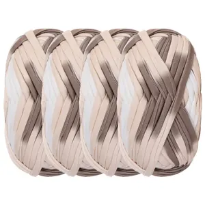 4pcs 100g Colorful Dyed Polyester High Elasticity Fabric Strips, Ideal for Handmade Bags DIY Gifts Accessories