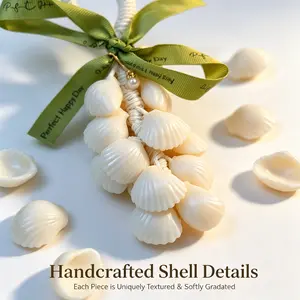 Shell Grape Cluster Hanging Bath Soap, Natural Handmade Moisturizing Scented Soap, Beach Themed Decorative Soap, Ideal Gift for Women