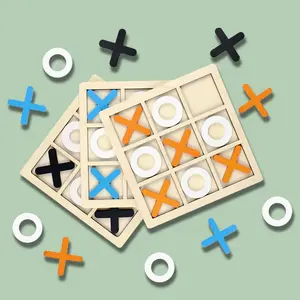 Wooden Xo Go Game Board, Tabletop Games, Perfect for Parties, Family Games Night, Ideal Holiday Party Prop or Unique Gift Choice