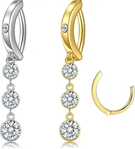 QWALIT 14G Belly Button Piercing 10mm Gold Belly Button Piercings 10MM Stainless Steel Belly Button Piercing Clicker Belly Rings for Women Hypoallergenic Belly Piercing Jewelry Navel Ring for Women