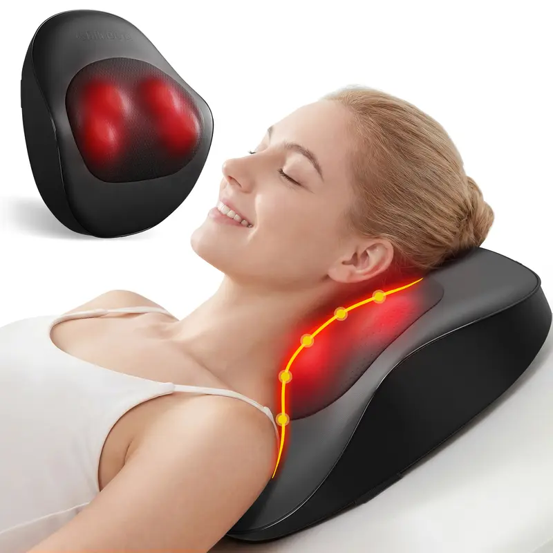 shiatsu and vibration neck massager with heat ZALO - Flora - Smart Vibrating Pad - Purple main image 0