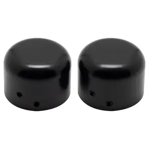 Black Front Axle Nut Covers for Harley-Davidson® Motorcycles
