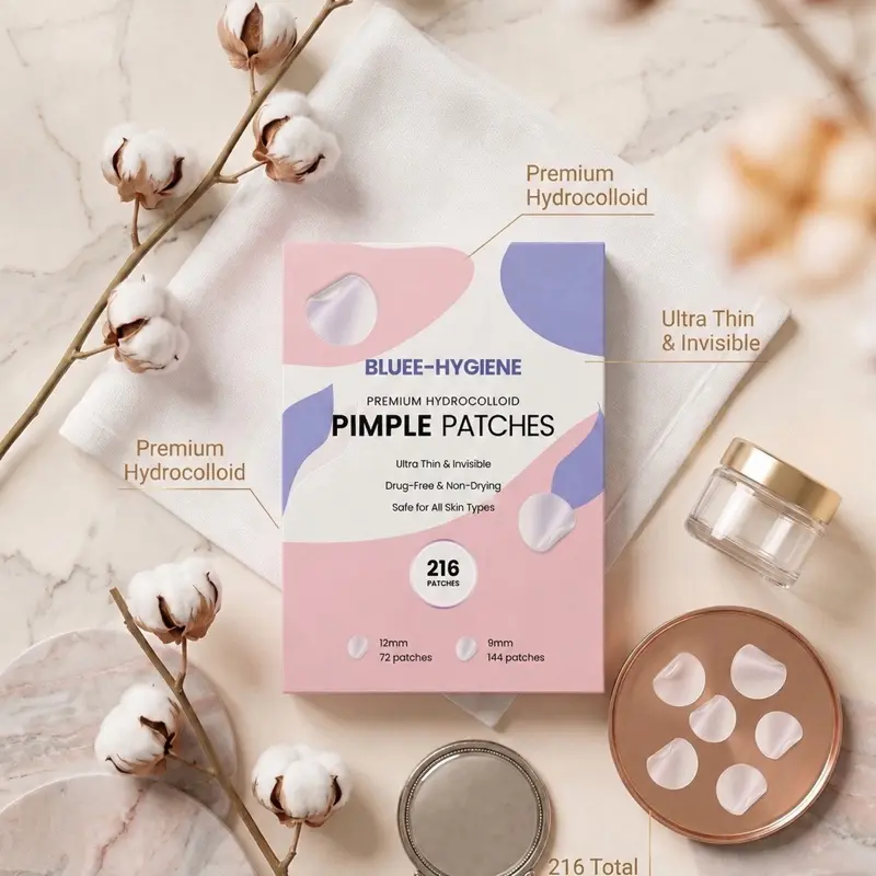 216pcs Hydrocolloid Acne pimple patches, Invisible Daily Facial Blemish Cover Stickers, Waterproof Breathable Protective Spot Treatment Patches for Daytime Skin Care Blemish Control Blemish Relief Acne Clearing Products Hydrocolloid Zit Covers