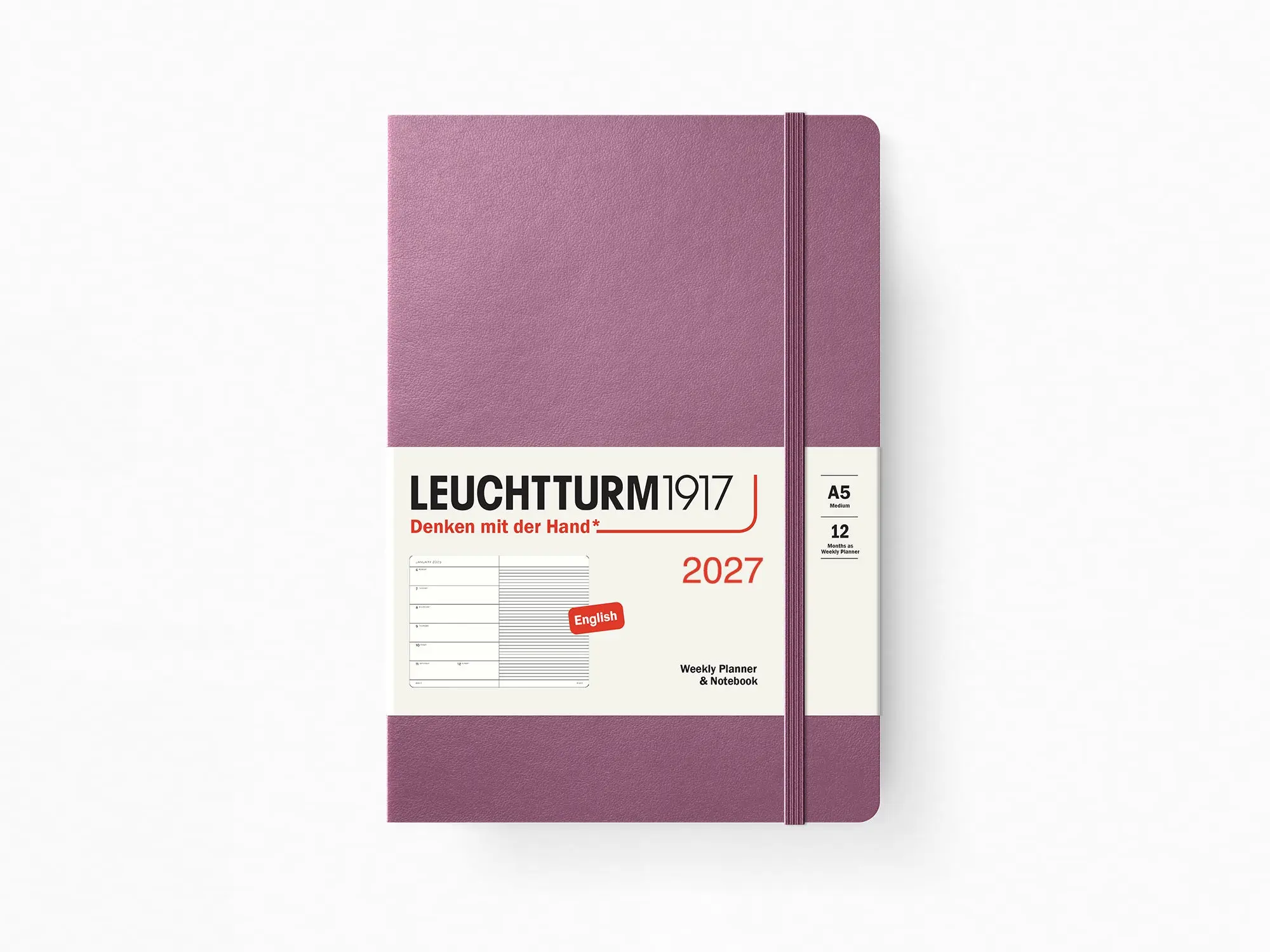 2027 Leuchtturm 1917 Weekly Planner & Notebook - DUSTY ROSE Softcover