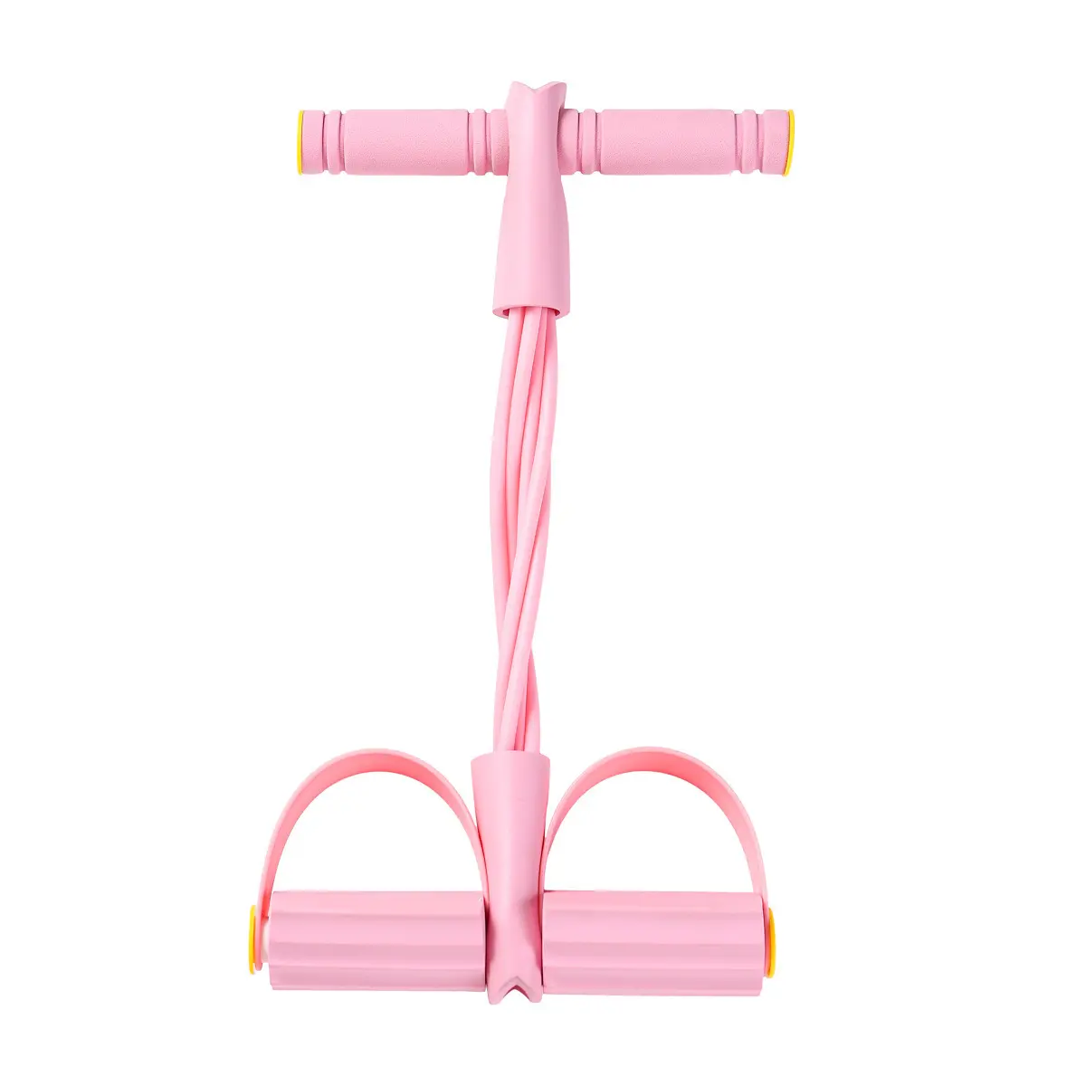 Unisex 8-Tube Adjustable Elastic Yoga Pedal Puller Resistance Band with Soft Foam, Multifunction Tension Rope for Full Body Workout, Ankle Size Fit, Abdominal Training & Sit-Up Exercises at Home Gym, Hook-And-Loop, Progressive Bands, 2-Way Versatile Use
