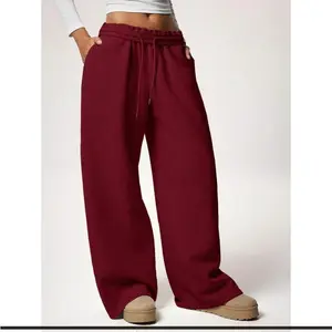 New Autumn/Winter Casual Loose-Fit Drawstring-Waist Wide-Leg Sweatpants, Thick Thermal-Lined, Versatile & Slimming
