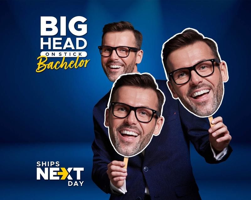 Big Face Bachelor Cutouts on Sticks! Accessories Lightweight