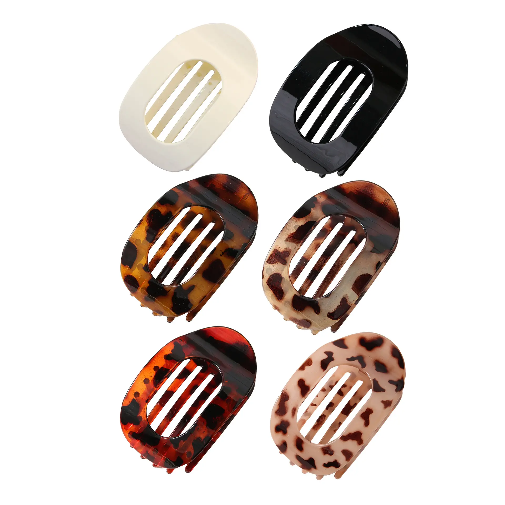6 piece set F (oval duck clip)